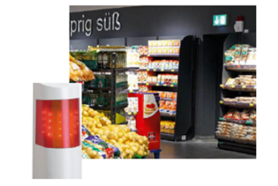 eine Alarmanlage als Einbruchmeldetechnik im Supermarkt